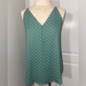 Loft Green Button Front Camisole